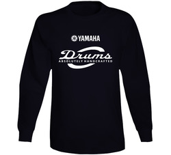 T-shirt Yamaha Absolutely Handcrafted Cymbal Drums Mens Long Sleeve Tee S-5xl Long Sleeve T Shirt