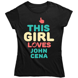 This Girl Loves John Cena Hip Hop Retro Ladies T Shirt