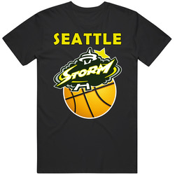 Seattle Storm Basketball Team T Shirt Mascot Doppler WNBA Unisex Top T Shirt