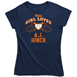 This Girl Loves A.j. Hinch Detroit Baseball Player Classic Ladies T Shirt