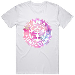White Gal Unicorn Tee T Shirt
