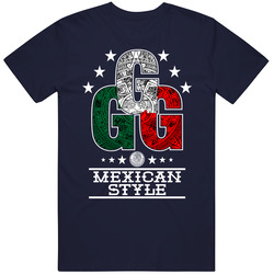 Ggg Mexican Style Stars Navy T Shirt