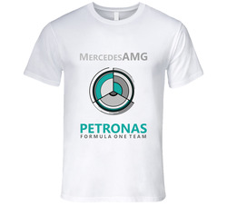 Mercedes Amg F1 Petronas White Man's T-shirt - Motorsports Clothing - Lewis Hamilton Top T Shirt