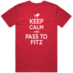 Men's T-shirt, Arizona Cardinals, Keep Calm And Pass To Fitz, Red T Shirt