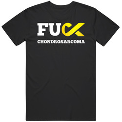 Fuck Chondrosarcoma Cancer Yellow Awareness Ribbon Color Support T Shirt