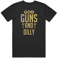 God Guns And Dilly First Name Worn Look T Shirt