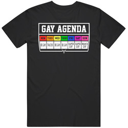 Gay Agenda Days Of The Week Funny Lgbtq T Shirt