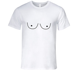 Boob Outline Free The Nipple No Bra Club Feminism Equality T Shirt