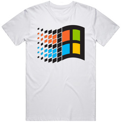 Windows 95 Vaporwave Retro T-shirt Men's White Size S-3xl T Shirt