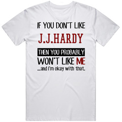 If You Don't Like J J Hardy Then You Won't Like Me Baltimore Baseball Fan T Shirt