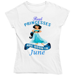 Real Princesses Are Born In June Jasmine Ladies T Shirt