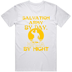 Salvation Army Ninja By Night Religious Christian Cool Church T Shirt