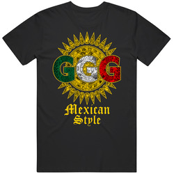 Ggg Sun Mexican Style Black T Shirt