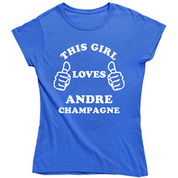 This Girl Loves Andre Champagne Toronto Hockey Sports Fan Ladies T Shirt