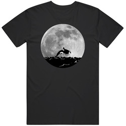 Killer Whale Full Moon T-shirt Fantasy Retro Orca T Shirt