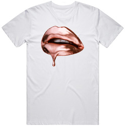 Rose Gold Dripping Lip Art T Shirt