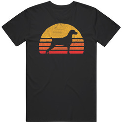 Retro Sun Weimaraner Silhouette T-shirt Vintage Tee Shirt For Dog Lovers T Shirt