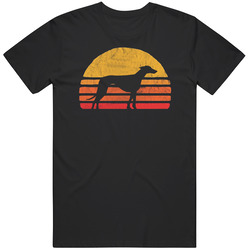Retro Sun Greyhound Silhouette T-shirt Vintage Tee Shirt For Dog Lovers T Shirt