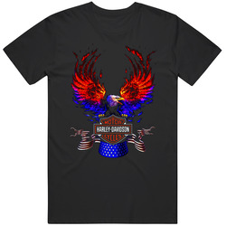 Rare Awesome Harley Eagle Logo T Shirt