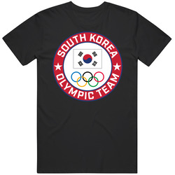South Korea Winter Olympic Team Pyeongchang 2018 Round Logo T Shirt