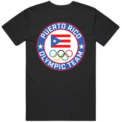 Puerto Rico Winter Olympic Team Pyeongchang 2018 Round Logo T Shirt