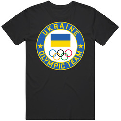 Ukraine Winter Olympic Team Pyeongchang 2018 Round Logo T Shirt