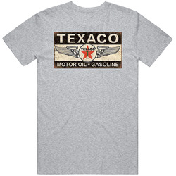Texaco Motor Oil Gasoline Vintage Distress Retro Logo T Shirt