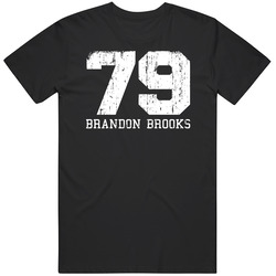 Brandon Brooks #79 Philadelphia Football Fan Worn Look Sports T Shirt