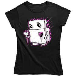 Such A Sad Freaking Robot T-shirt Punk Rock Emo Girl By Gus Fink Ladies T Shirt