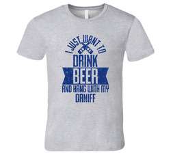 Daniff I Just Want To Drink Beer With My Dog Funny Pet Lover Men's T Shirt