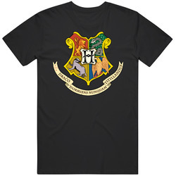 Harry Potter Hogwart Coat Of Arm Batch Logo T Shirt