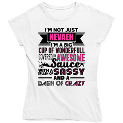 Not Just Nevaeh Wonderful Awesome Custom Name Mothers Day Ladies T Shirt