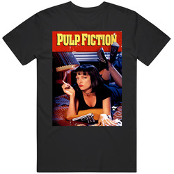Pulp Fiction Movie Poster Mia Wallace Cult Classic T Shirt