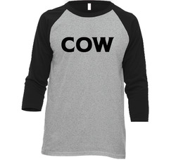Cow Raglan Raglan 3/4 Sleeve Shirt Cow Raglan Raglan 3/4 Sleeve Shirt