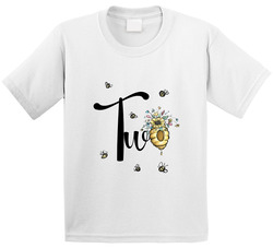 Honey Two Birthday Shirt, Bee 2nd Birthday Girl Clothes T Shirt