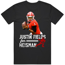 Justin Fields Ohio For Heisman College Football Fan T Shirt