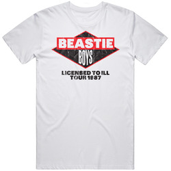 Rare Vintage Beastie Boys Licensed To Ill Tour 1987 Hip Hop Music Fan T Shirt