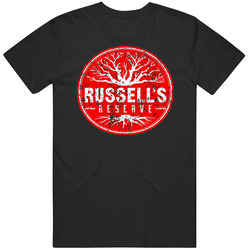 Russels Reserve Rye Whisky Liquer Liquor Booze Drink Cool Distressed Grunge Look Logo T Shirt