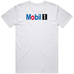 Mobil 1 Logo Nascar Fan Driving Race Car Cool Gift T Shirt