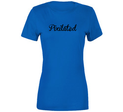 Royal Blue Pixilated Ladies T Shirt Royal Blue Pixilated Ladies T Shirt