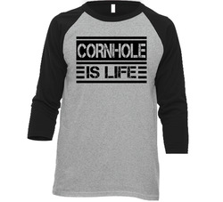 Cornhole Is Life Avid Game Players Raglan Raglan 3/4 Sleeve Shirt Cornhole Is Life Avid Game Players Raglan Raglan 3/4 Sleeve Shirt