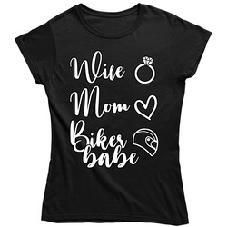 Wife Mom Bikerbabe Bikerbabesapparel Mothers Who Ride Bikerchick Ladies T Shirt Wife Mom Bikerbabe Bikerbabesapparel Mothers Who Ride Bikerchick Ladies T Shirt