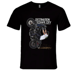 Destination Scrape City Slenderman Harley Stunts Motoercycle T Shirt Destination Scrape City Slenderman Harley Stunts Motoercycle T Shirt