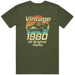 Vintage 1980 Muscle Car Distressed T Shirt
