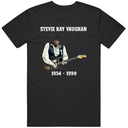 Men's Guitarist Stevie Ray Vaughan Memorabilia T Shirt