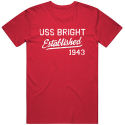 Uss Bright Established 1943 Us Navy Grunge T Shirt Uss Bright Established 1943 Us Navy Grunge T Shirt