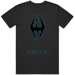 Skyrim Dragon Symbol Video Game Art T Shirt