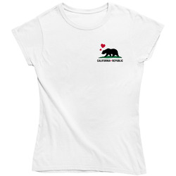 California Republic Pocket Style Ladies T Shirt