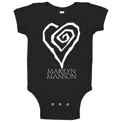 Marilyn Manson Heart Logo Baby One Piece Marilyn Manson Heart Logo Baby One Piece
