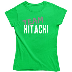 Team Hitachi Household Appliance Brand Worn Look Gift Ladies T Shirt Team Hitachi Household Appliance Brand Worn Look Gift Ladies T Shirt